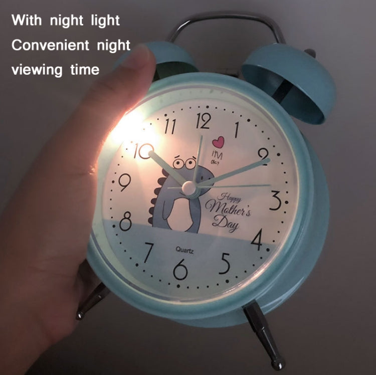 Student Cute Style Bell Alarm Clock Bedside Mute Clock With Light Specification��� Y34 3 Inch (Beige)