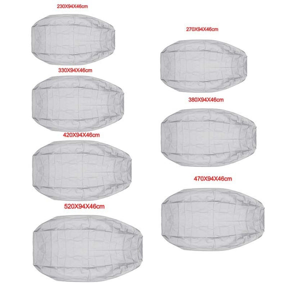 Water-resistant Dust-Proof And UV-Proof Inflatable Rubber Boat Protective Cover Kayak Cover, Size: 470x94x46cm(Grey)