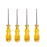 4 PCS Disassembly Tool Screwdriver Sleeve Applicable For Nintendo N64 / SFC / GB / NES / NGC(Transparent Yellow 4.5mm)