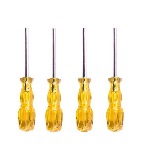 4 PCS Disassembly Tool Screwdriver Sleeve Applicable For Nintendo N64 / SFC / GB / NES / NGC(Transparent Yellow 4.5mm)