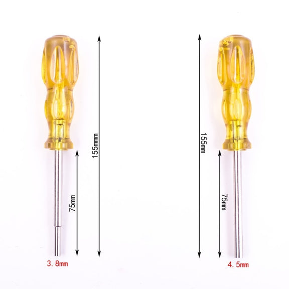 4 PCS Disassembly Tool Screwdriver Sleeve Applicable For Nintendo N64 / SFC / GB / NES / NGC(Orange Yellow 4.5mm)