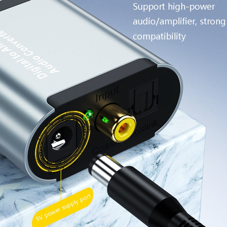 HW-25DA R/L Digital To Analog Audio Converter With 3.5mm Jack SPDIF Audio Decoder with Fiber Optic+USB Cable