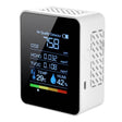 TVOC1 Portable CO2 Air Quality Formaldehyde Carbon Dioxide Detector Indoor Temperature Hygrometer with LED Digital Display(White) - Air & Water Quality Tester by PMC TechLife | Online Shopping South Africa | PMC TechLife | Buy Now Pay Later Mobicred