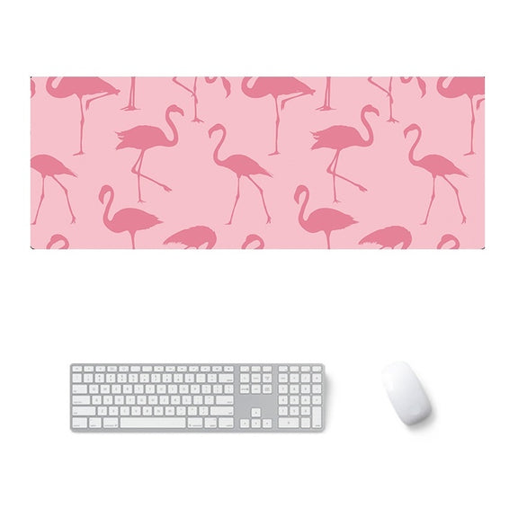 900x400x5mm Office Learning Rubber Mouse Pad Table Mat(7 Flamingo)