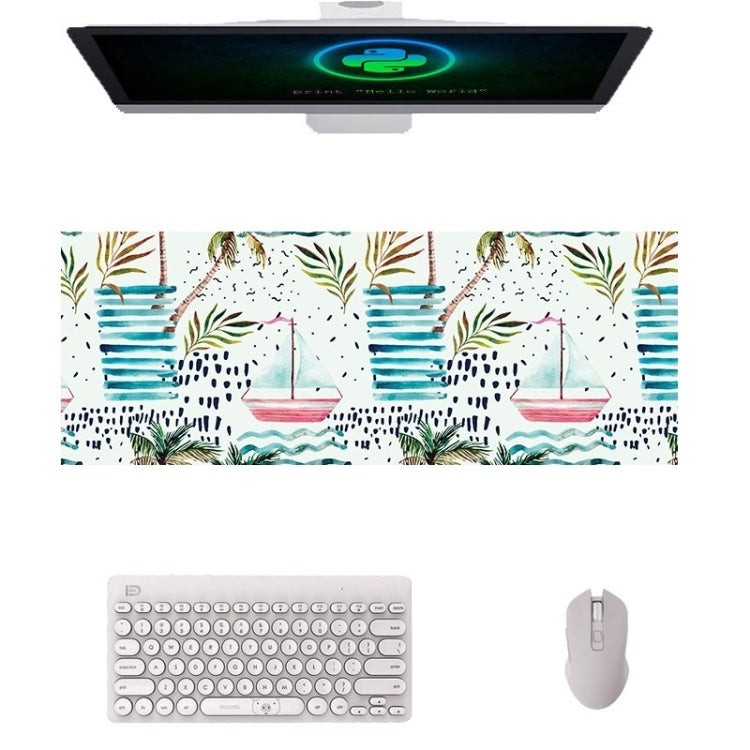 900x400x5mm Office Learning Rubber Mouse Pad Table Mat(13 Tropical Rainforest)