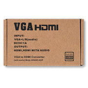 HW-2217 VGA to HDMI Converter With Audio Computer Host to HD Converter(Black)