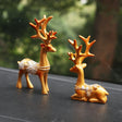 2 Pairs R-8820 Car Ornaments Car Home Safe Deer Decorations(Golden) - Ornaments by PMC TechLife | Online Shopping South Africa | PMC TechLife | Buy Now Pay Later Mobicred