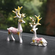 2 Pairs R-8820 Car Ornaments Car Home Safe Deer Decorations(Silver) - Ornaments by PMC TechLife | Online Shopping South Africa | PMC TechLife | Buy Now Pay Later Mobicred