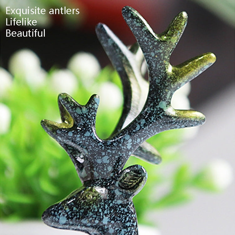 2 Pairs R-8820 Car Ornaments Car Home Safe Deer Decorations(Silver)