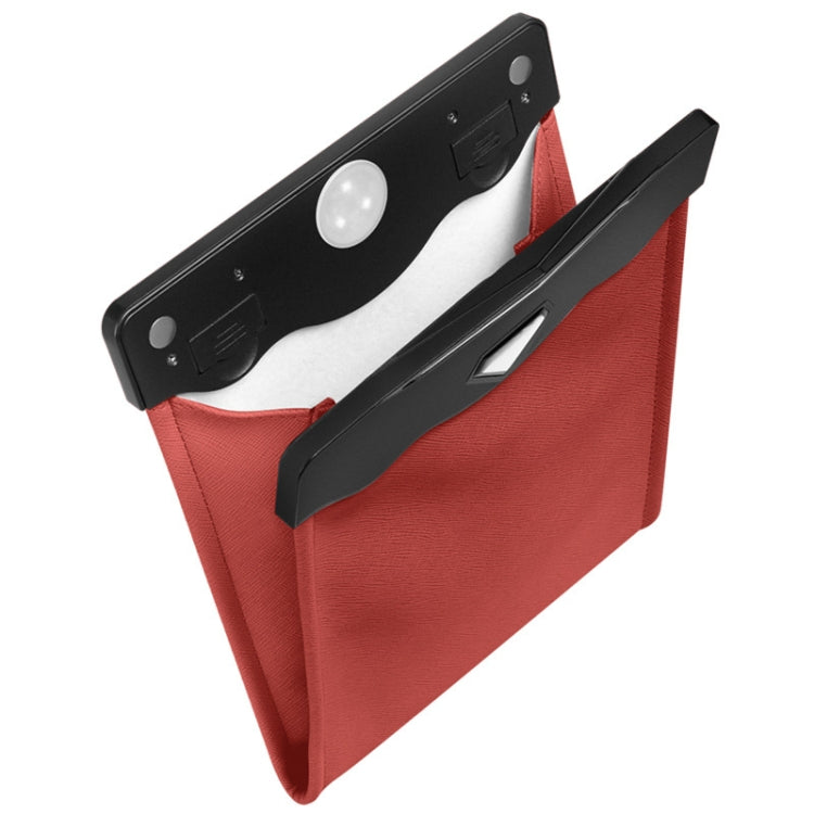 Car Trash Can Storage Bag Hanging Paste With LED Light Garbage Bag(Small (Red))