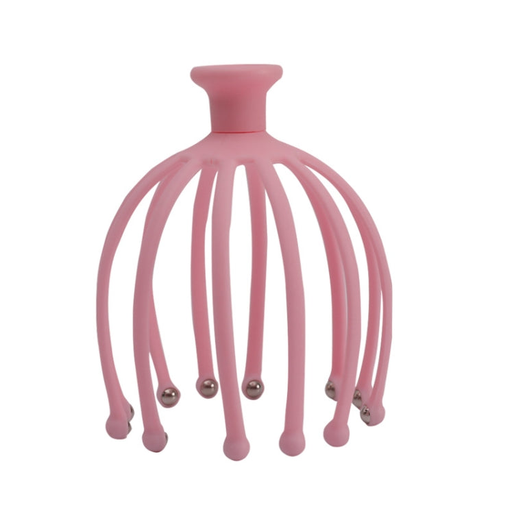 12 Claw Head Massager Octopus Rotating Ball Relaxing Massager(Pink)