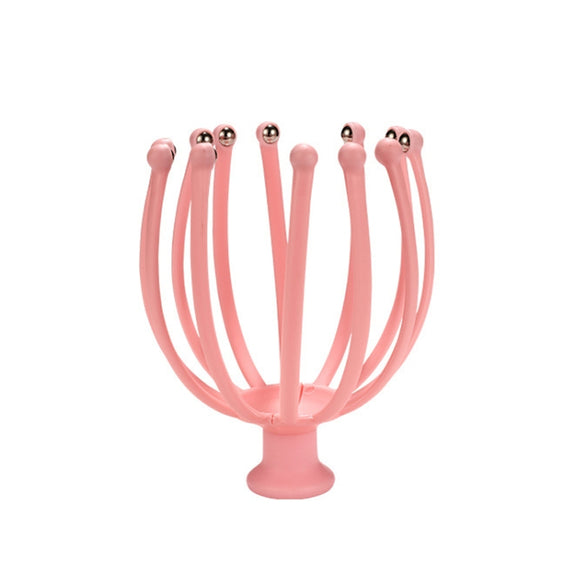 12 Claw Head Massager Octopus Rotating Ball Relaxing Massager(Blue)