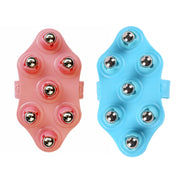 Seven-ball Massager Multifunctional Five-element Meridian Brush Lymphatic Dredging Roller-ball Massager, Shape: Ordinary Blue