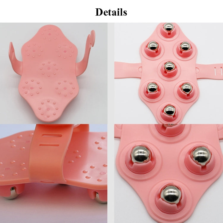 Seven-ball Massager Multifunctional Five-element Meridian Brush Lymphatic Dredging Roller-ball Massager, Shape: Plus Magnetic Blue
