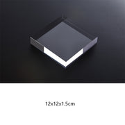Square 12x12x1.5cm Transparent Acrylic Geometric Photo Props Photography Background Plate Ornaments