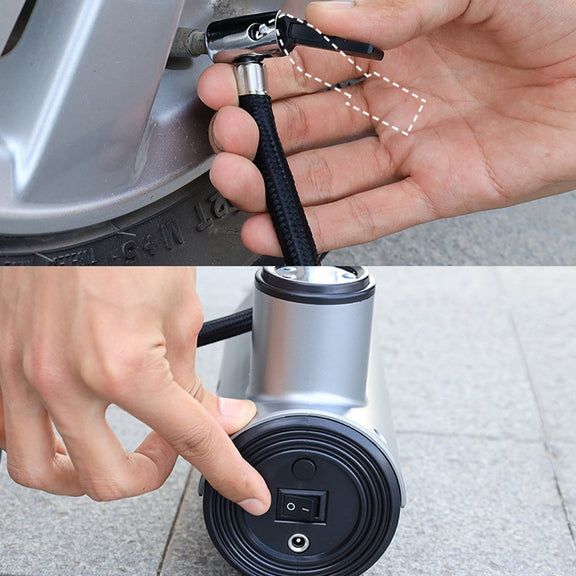 Car Inflatable Pump Portable Small Automotive Tire Refiner Pump, Style: Wired Digital Display With Lamp