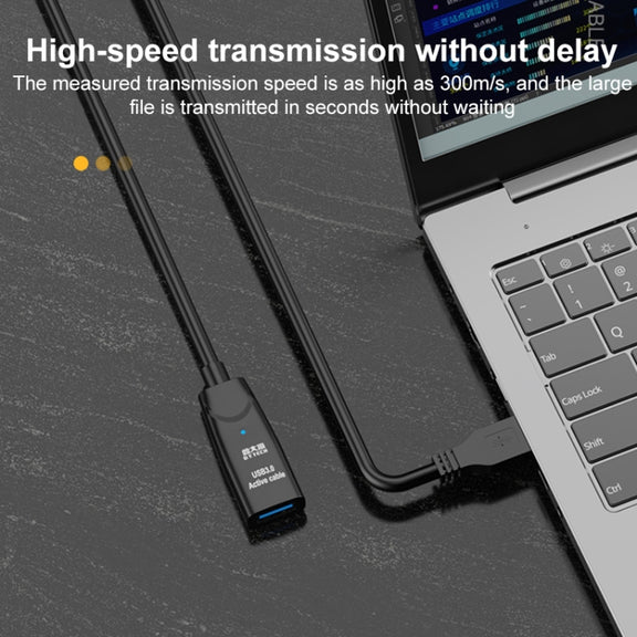 D.Y.TECH USB 3.0 Male To Female Extension Cable Double Shielded Chip Data Cable, Length: 10m
