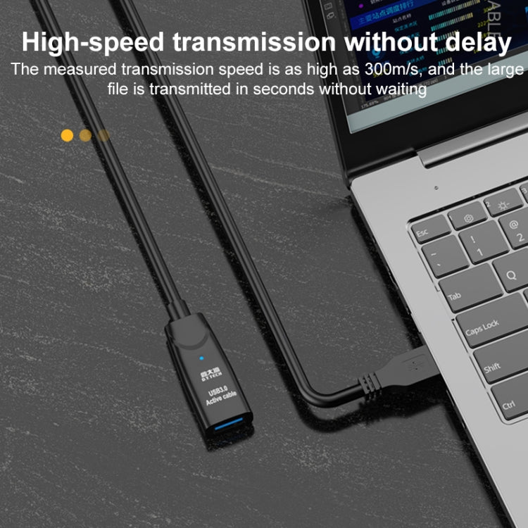 D.Y.TECH USB 3.0 Male To Female Extension Cable Double Shielded Chip Data Cable, Length: 10m