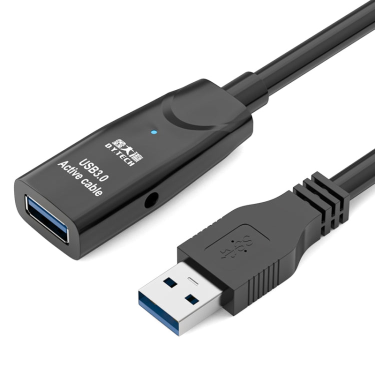 D.Y.TECH USB 3.0 Male To Female Extension Cable Double Shielded Chip Data Cable, Length: 15m