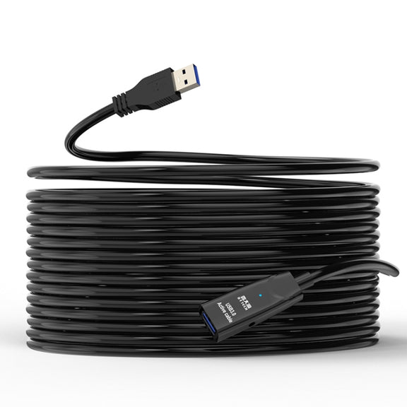 D.Y.TECH USB 3.0 Male To Female Extension Cable Double Shielded Chip Data Cable, Length: 15m