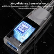 D.Y.TECH USB 3.0 Male To Female Extension Cable Double Shielded Chip Data Cable, Length: 15m