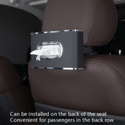 Car Clock Tissue Box Multi-Function Vehicle Instrument Table Paper Towel Box, Style: Clock+Parking Card (Agate)