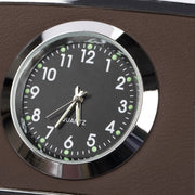 Car Clock Tissue Box Multi-Function Vehicle Instrument Table Paper Towel Box, Style: With Clock (Green)