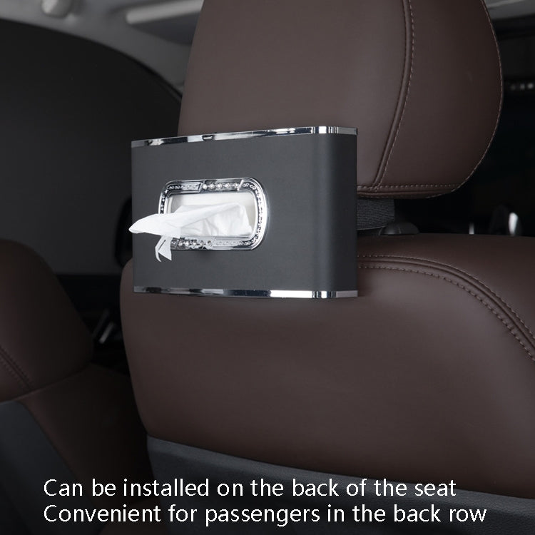 Car Clock Tissue Box Multi-Function Vehicle Instrument Table Paper Towel Box, Style: With Clock (Green)