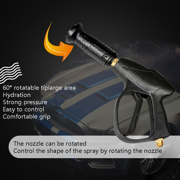 High-Pressure Car Wash Nozzle Cleaning Machine Brush Pump Accessories, Specification: Short Section 35 cm(3/8 Fast Plug)