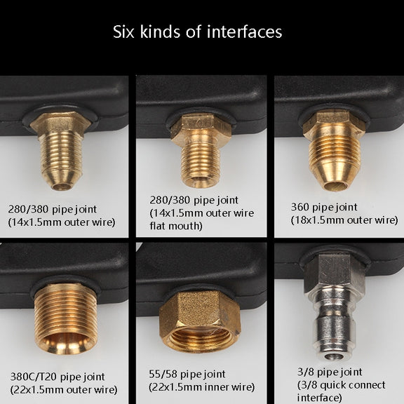 High-Pressure Car Wash Nozzle Cleaning Machine Brush Pump Accessories, Specification: Short Section 35 cm(Outer Wire 22x1.5mm)
