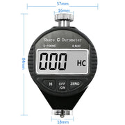 Electronic Digital Display Hard Meter Plastic Rubber Silicone Tire Hardness Meter, Model: 0-100HC C