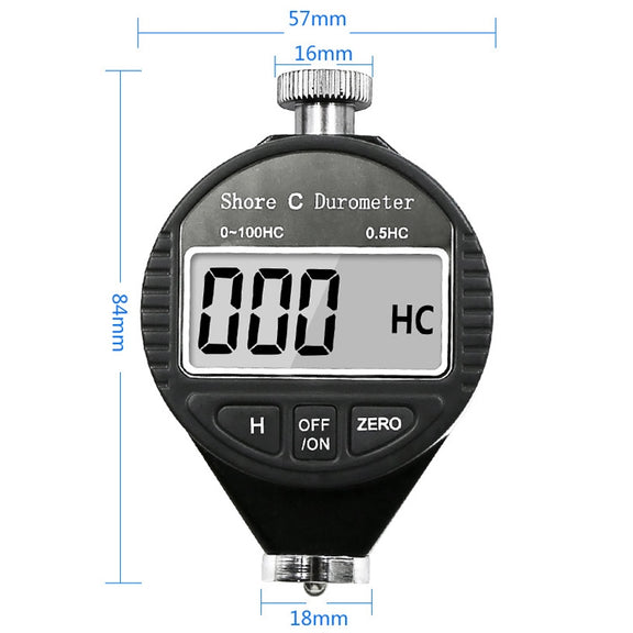 Electronic Digital Display Hard Meter Plastic Rubber Silicone Tire Hardness Meter, Model: 0-100HC C