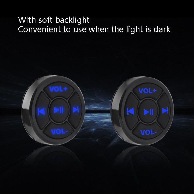 Car Mobile Phone Remote Control Bluetooth Wireless Multimedia Button Remote Control Music Playback Selfie, Colour: Silver With Buckle