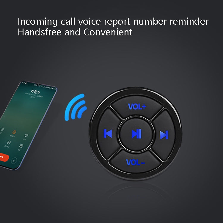 Car Mobile Phone Remote Control Bluetooth Wireless Multimedia Button Remote Control Music Playback Selfie, Colour: Silver With Buckle