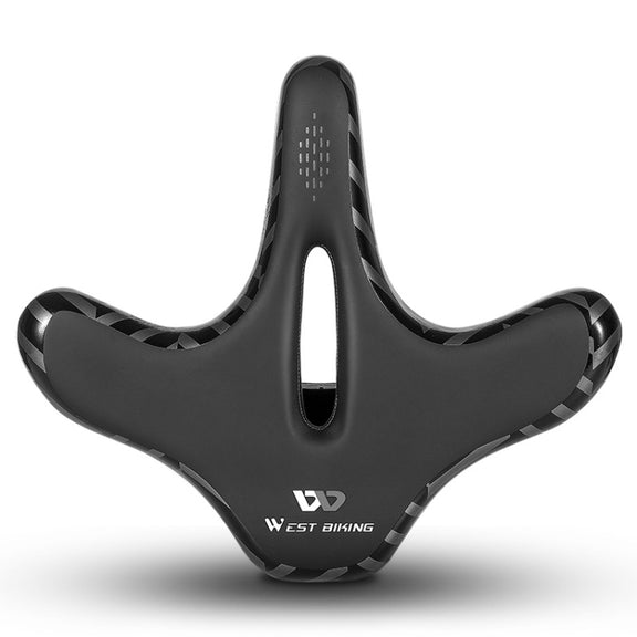 WEST BIKING YP1602797 Bicycle Hollow Seat Night Riding With Warning Tail Light Seat(Black Goose)