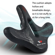 WEST BIKING YP0801122 Bicycle Mountain Bike Large Cushion Leisure And Comfortable Bicycle Saddle(Phoenix)