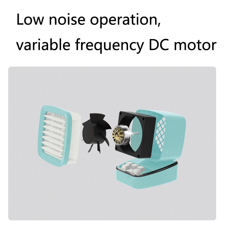 A5 Mini Humidifying Refrigeration Air Conditioning Fan USB Home Desktop Water Cooling Fan(Ivory Camel)