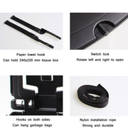 Car Seat Back Sundries And Beverage Storage Tray(Black)