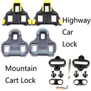 PROMEND Road Mountain Bike Shoe Lock Cleat Self-Locking Pedal Cleat(Highway Car Lock Yellow)