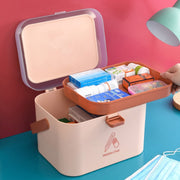 Household Plastic Small Medicine Box Portable Medicine Storage Box, Size: 27.7 x 20.4 x 19.4cm(Grey)