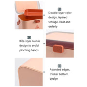 Household Plastic Small Medicine Box Portable Medicine Storage Box, Size: 27.7 x 20.4 x 19.4cm(Pink)