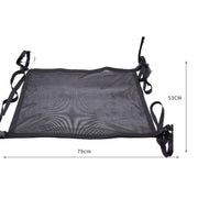 Car Storage Network Pocket Car Roof Seating Room Mesh Folding Hanging Bag, Style: Single Layer(Red)