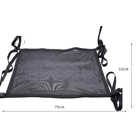 Car Storage Network Pocket Car Roof Seating Room Mesh Folding Hanging Bag, Style: Single Layer(Red)
