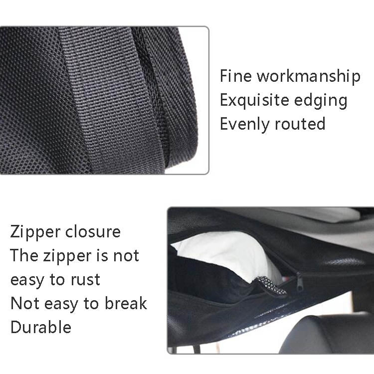 Car Storage Network Pocket Car Roof Seating Room Mesh Folding Hanging Bag, Style: Single Layer(Red)