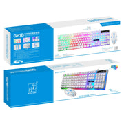 ZGB G21B Colorful Glow USB Wired Keyboard Mouse Set(White)
