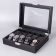 Carbon Fiber PU Leather Watch Box Jewelry Storage Box Packaging Box, Style: 10 Watch Positions - free shipping - PMc TechLife - Order now!