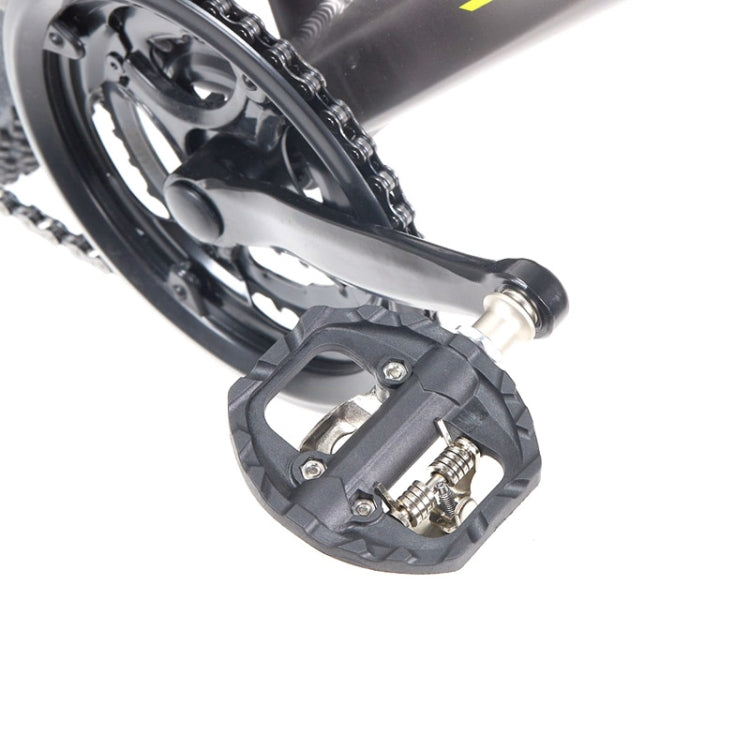 Bicycle Self-Locking Pedals Mountain Bike Locks Flat Pedals Dual-Purpose SPD Lock Pedals(Black)