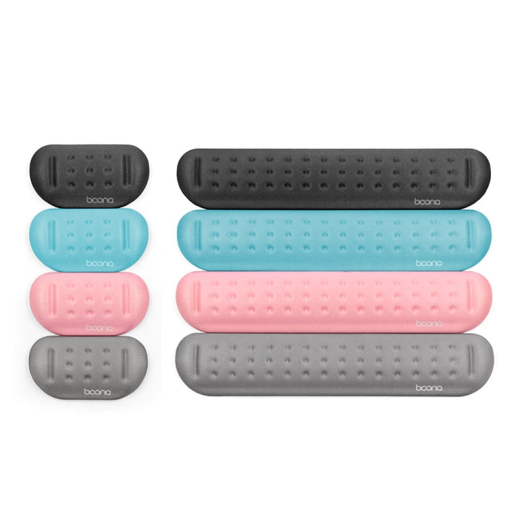 Baona Silicone Memory Cotton Wrist Pad Massage Hole Keyboard Mouse Pad, Style: Mouse Pad (Black)