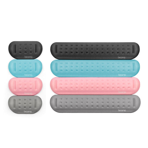 Baona Silicone Memory Cotton Wrist Pad Massage Hole Keyboard Mouse Pad, Style: Mouse Pad (Black)