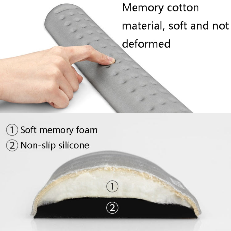 Baona Silicone Memory Cotton Wrist Pad Massage Hole Keyboard Mouse Pad, Style: Mouse Pad (Black)